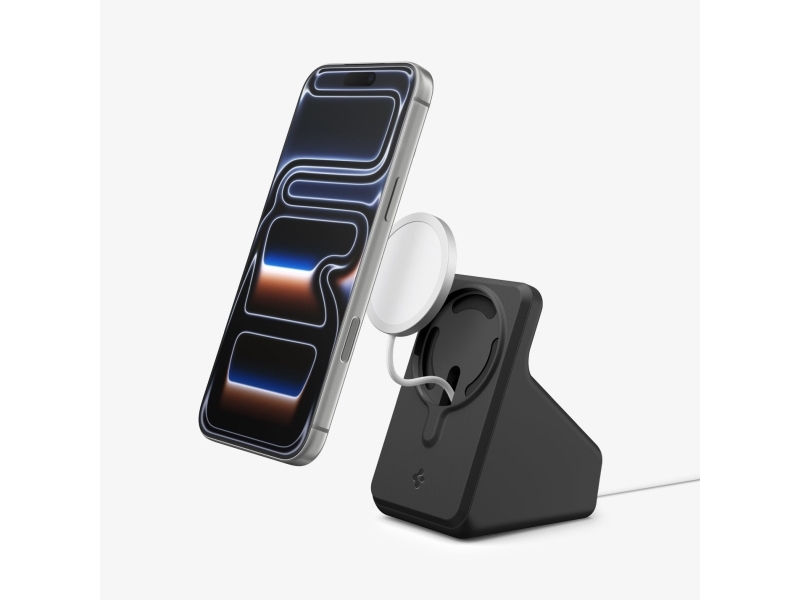 Spigen Magsafe Charger Stand (Mag Fit), Indendørs, Usb, Trådløs Opladning, Sort