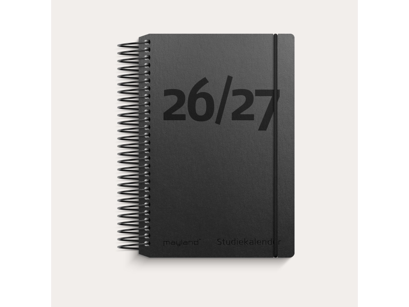 Mayland 27802600, 384 Blätter, 60 G/M², Hardcover, Karton, Schwarz, Spiralbindung