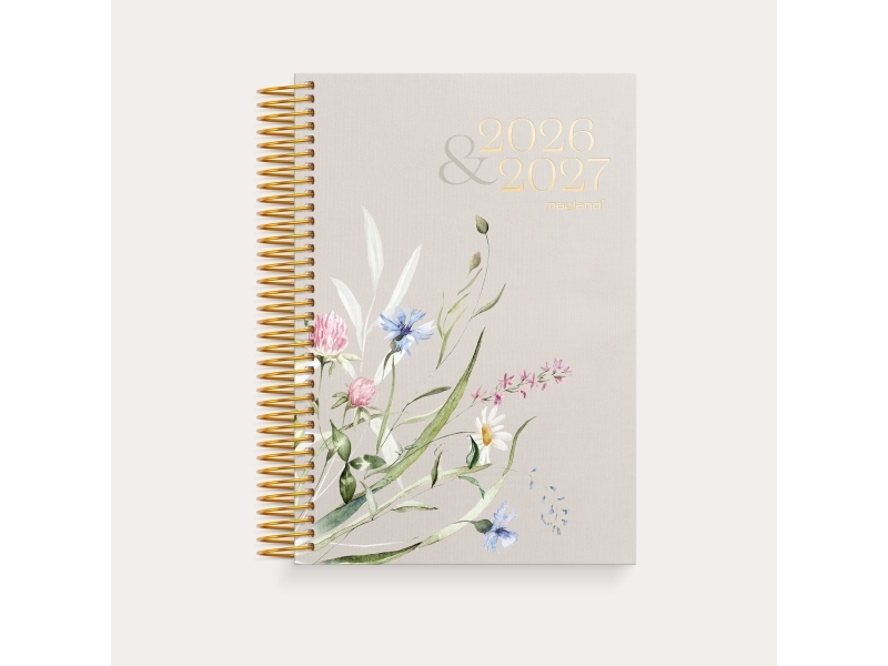 Mayland 27804010, 420 Blätter, 60 G/M², Hardcover, Karton, Beige, Spiralbindung