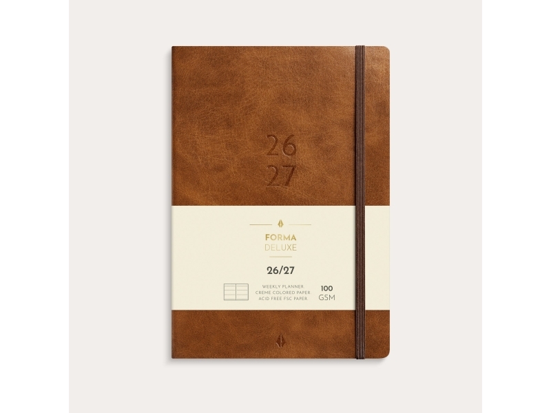 Mayland 27807070, A5, 176 ark, 100 g/m ^, Konstläder, Brun, 2026/2027 | Papper & Emballage - Kalendrar & Anteckningsböcker - Kalendare | GameStuff
