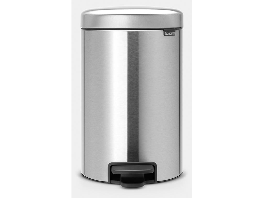 Brabantia 113604 Newicon poljettava roska-astia muovikauhalla, 12 l - matta teräskiilto