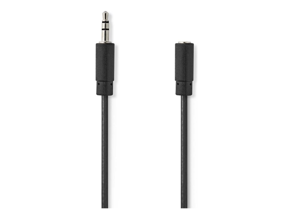 Nedis - Lydkabel - mini-phone stereo 3.5 mm hann til mini-phone stereo 3.5 mm hunn - 5 m - svart