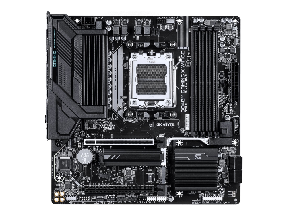 Gigabyte B840m Gaming X Wifi6e - Bundkort - Micro Atx - Socket Am5 - Amd B840 Chipset - Usb-C 3.2 Gen 1, Usb 3.2 Gen 1 - 2.5 Gigabit Lan, Wi-Fi 6E, B