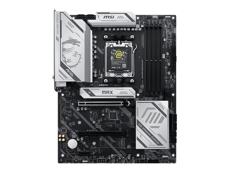 Msi Mag X870e Gaming Max Wifi, Amd, Sockel Am5, Amd Ryzen 7000 Series, Amd Ryzen 8000 Series, Amd Ryzen 9000 Series, Sockel Am5, 256 Gb, Ddr5-Sdram