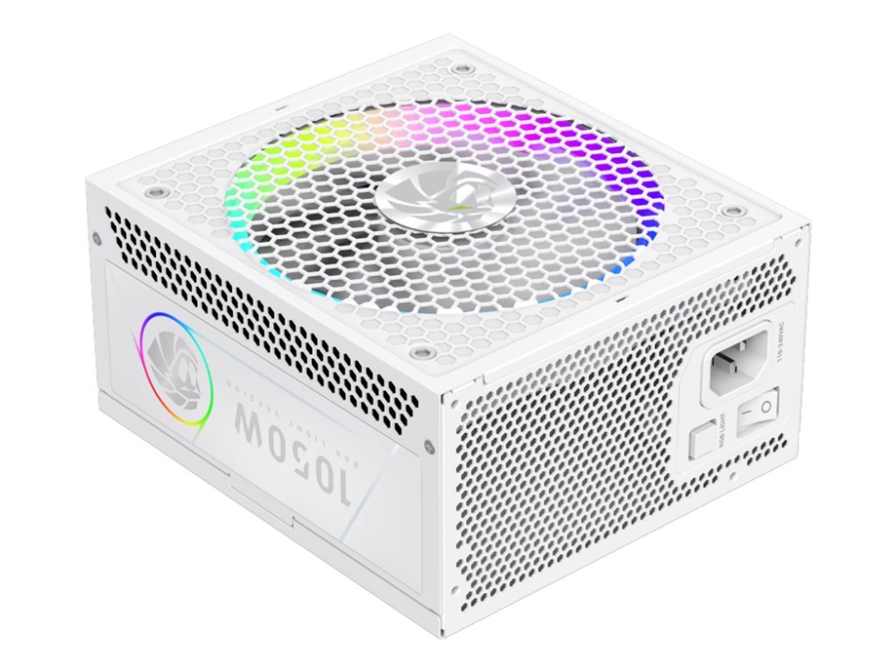 Gamemax Rgb Series Rgb 1050G Wh - Netzteil (Intern) - Atx12v 2.53 - 80 Plus Gold - Ac 110-240 V - 1050 Watt - Weiß