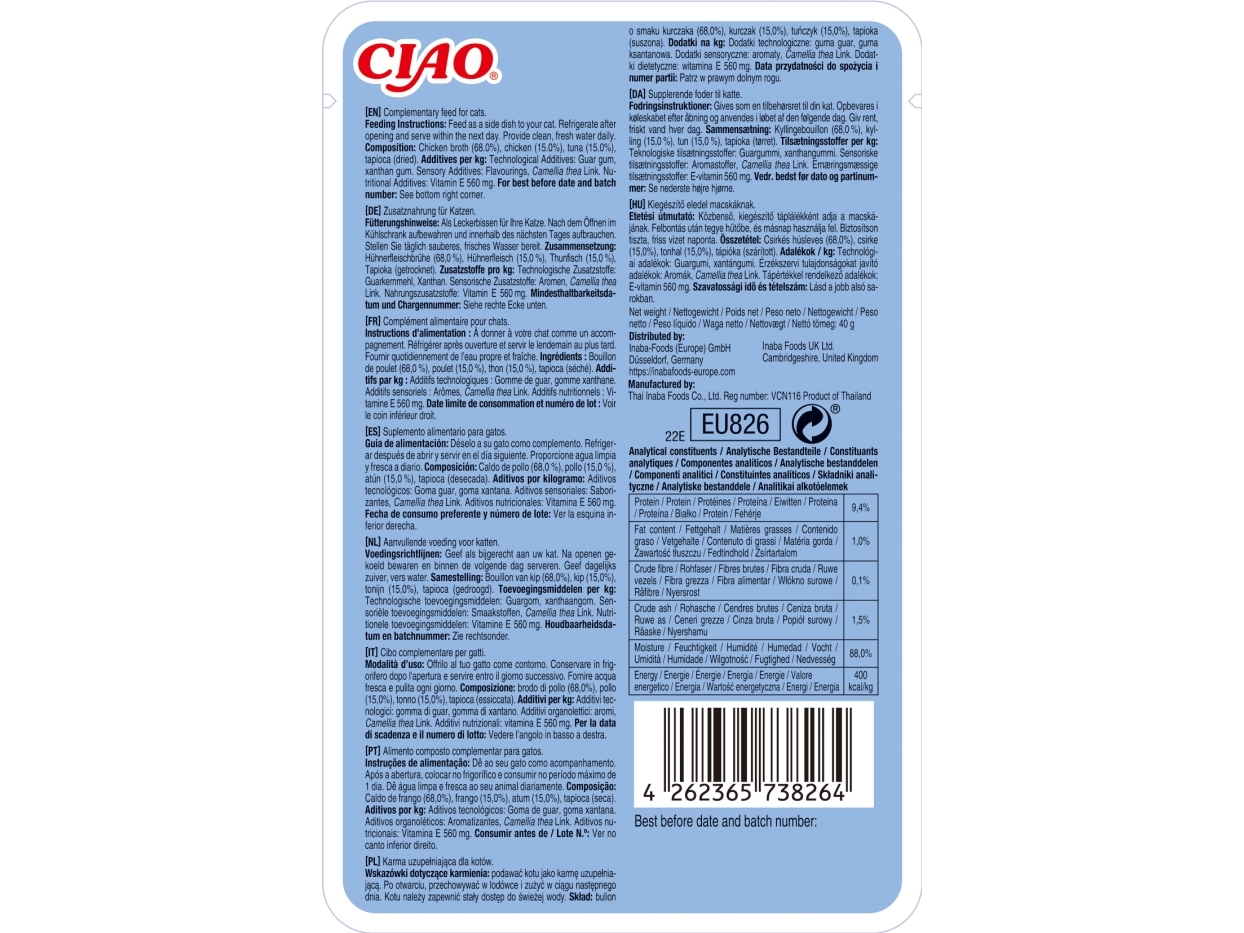 Ciao Broth Chicken with Tuna Recipe vådfoder