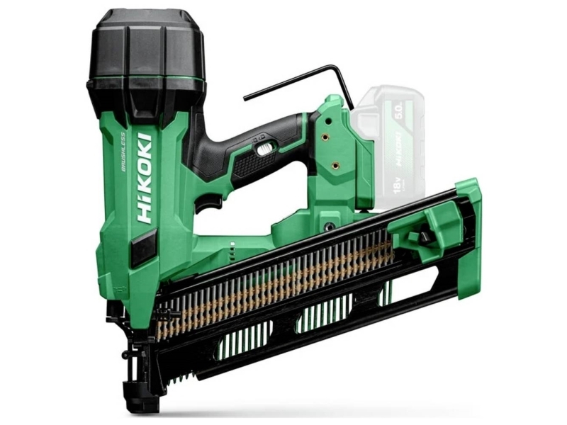 HIKOKI spikpistol 18V NR1890DRA W9Z 30-34° 50-90 mm BL HSC | Elverktyg - DIY - Elverktyg 230V - Vinkelslip | GameStuff