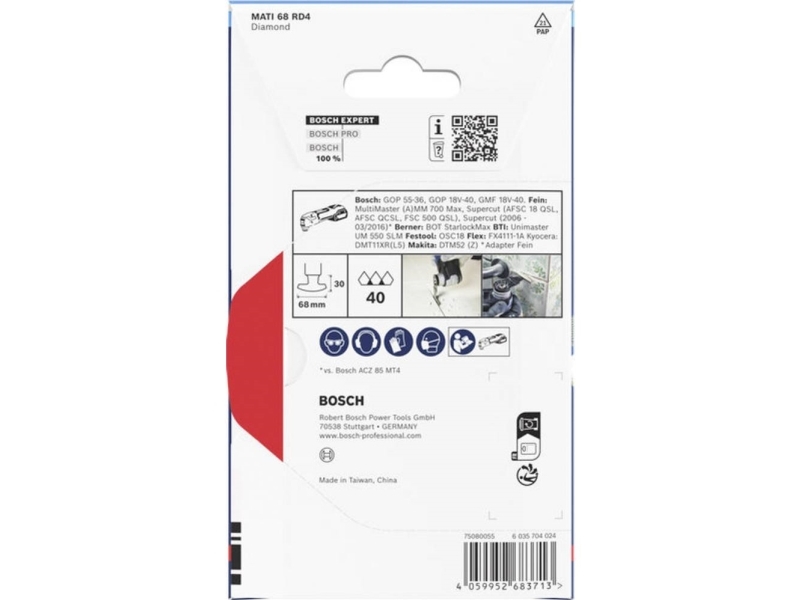 Bosch Accessories 2608902082 Diamant Multitool Schleifblatt 1 Stk