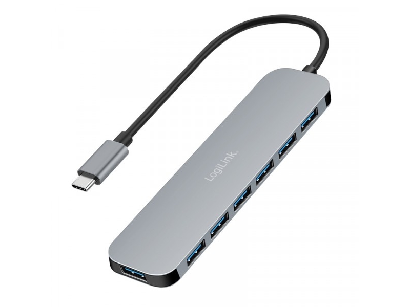 Hub Usb Logilink Logilink Usb-C Hub, 7-Port, Usb 3.2 Gen 1, 7X Usb-A Aluminium.