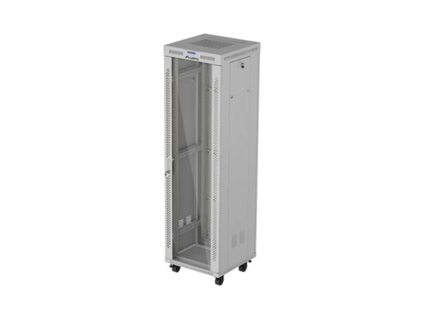 Lanberg Ff01-6642-12Sl, Freistehendes Gestell, 42U, 1200 Kg, Ablageschienen, Lenkrollen, 102 Kg
