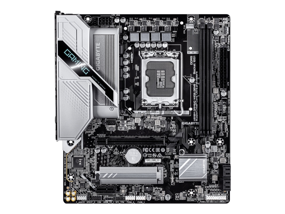 Gigabyte H810m Gaming Wifi6 Gen5 - Bundkort - Micro Atx - Lga1851 Sokkel - H810 Chipset - Usb-C 3.2 Gen 1, Usb 3.2 Gen 1 - 2.5 Gigabit Lan, Wi-Fi 6 -