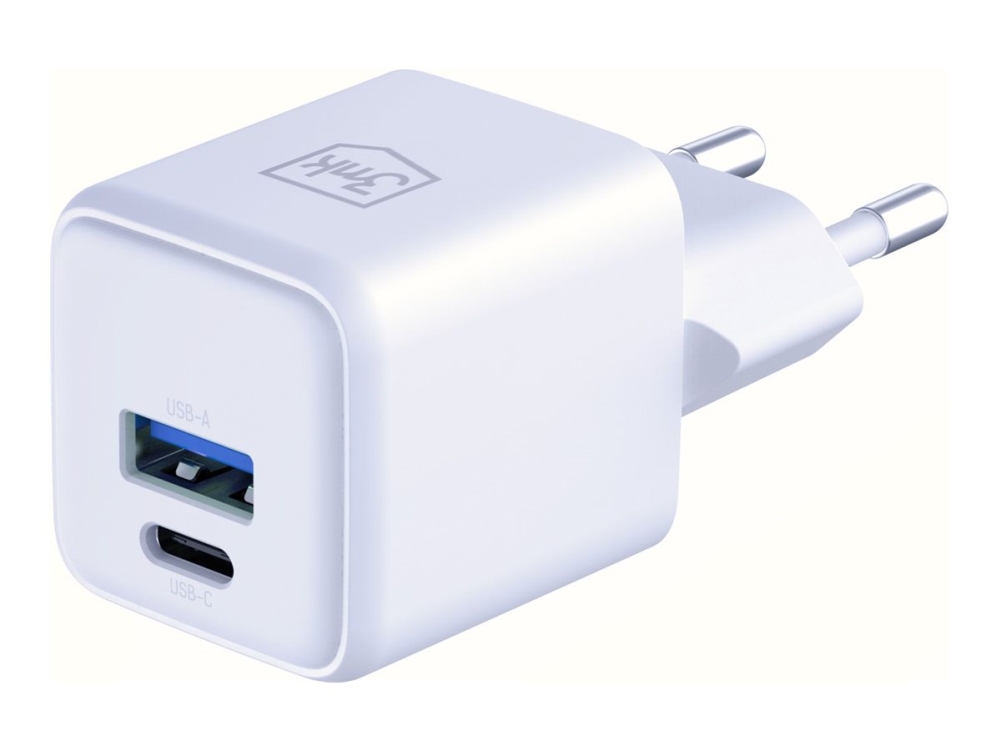 3Mk Hyper - Strømforsyningsadapter - Gan - 20 Watt - 3 A - Qc 4.0+, Power Delivery 3.0 + Pps, Huawei Fast Charge, Scp - 2 Output-Stikforbindelser (Us