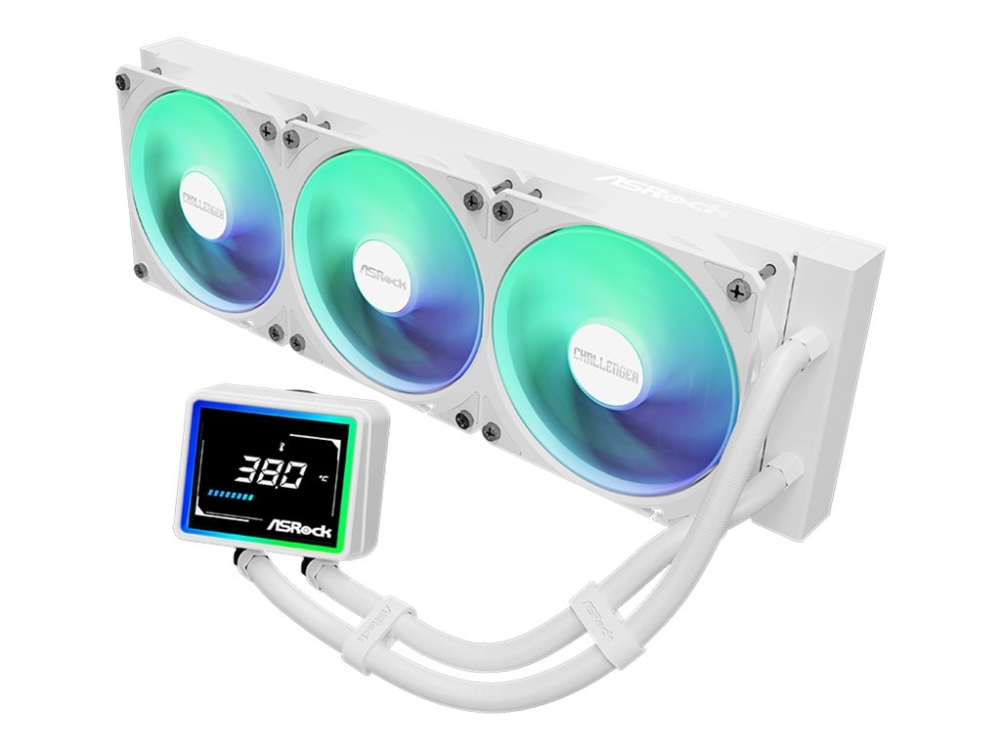 ASRock Challenger White 360 Digital - Kylsystem med vätska till processorn - Elementstorlek: 360 mm - (för: AM4, AM5, LGA1851, LGA1700) - koppar - 120 mm | Datorkomponenter - Vattenkylning | GameStuff