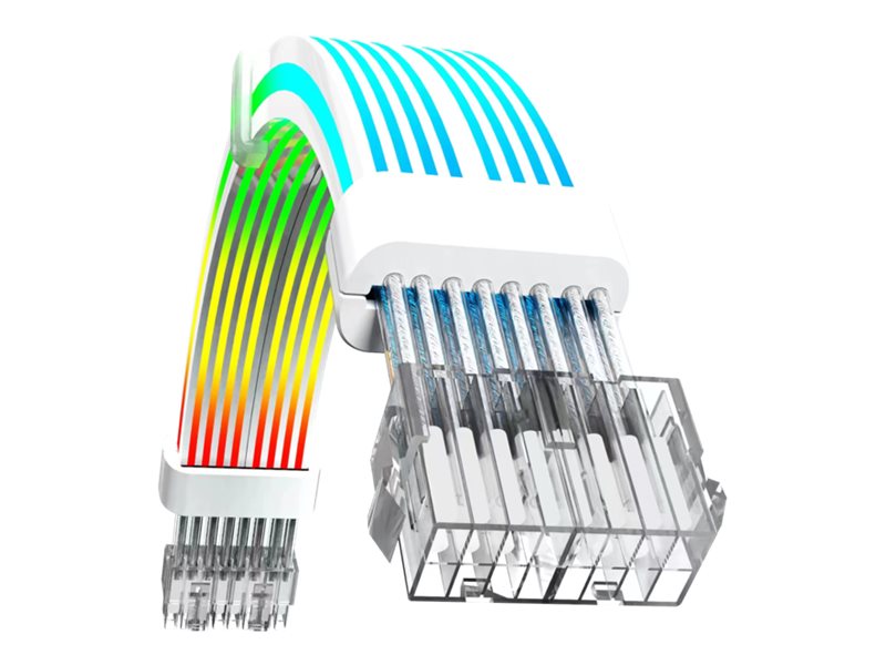 Gamemax - Forlængerkabel Til Strøm - 8 Pin Stikforbindelse Til 8 Pin Stikforbindelse - 300 V - 7 A - 30 Cm - Til Gpu, For Cpu - Hvid