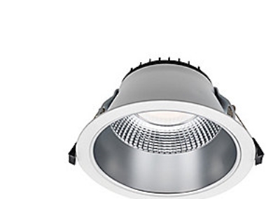 NDL190-A alasvalo 3200lm - 930/940 60gr. 23W t/reikäkoko Ø160-175 IP54 IK03 ja ohjain, Valkoinen