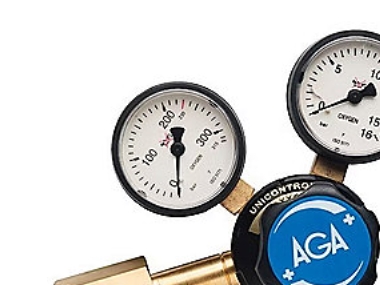 AGA Unicontrol 500 nitrogen - Regulator, Arbejdsområde 0-2 bar Indholdsmanometer 0-315 bar