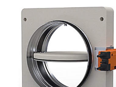 Brandspjæld ink ramme 160/230V - SMAY Brandspjæld med monteringsramme, 160 mm, 230V