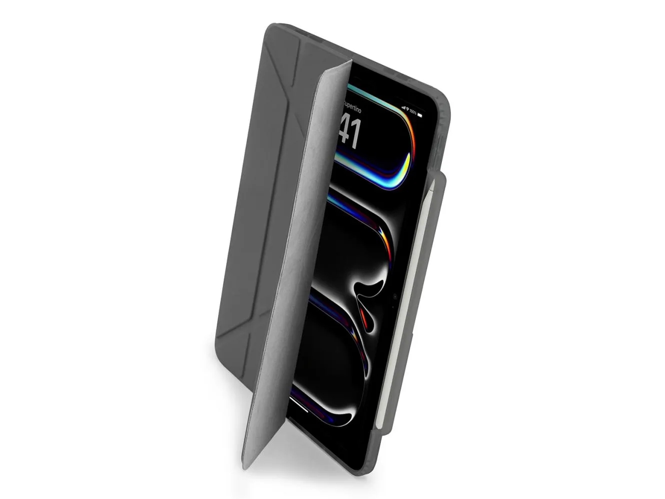 Pipetto Ipad Pro 13 (2024) Origami No3 Pieštukas Tasche - Pilkas