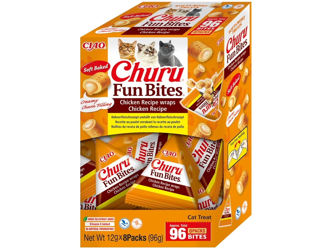 Churu Fun Bites Chicken Recipe Katzensnacks 8X12g