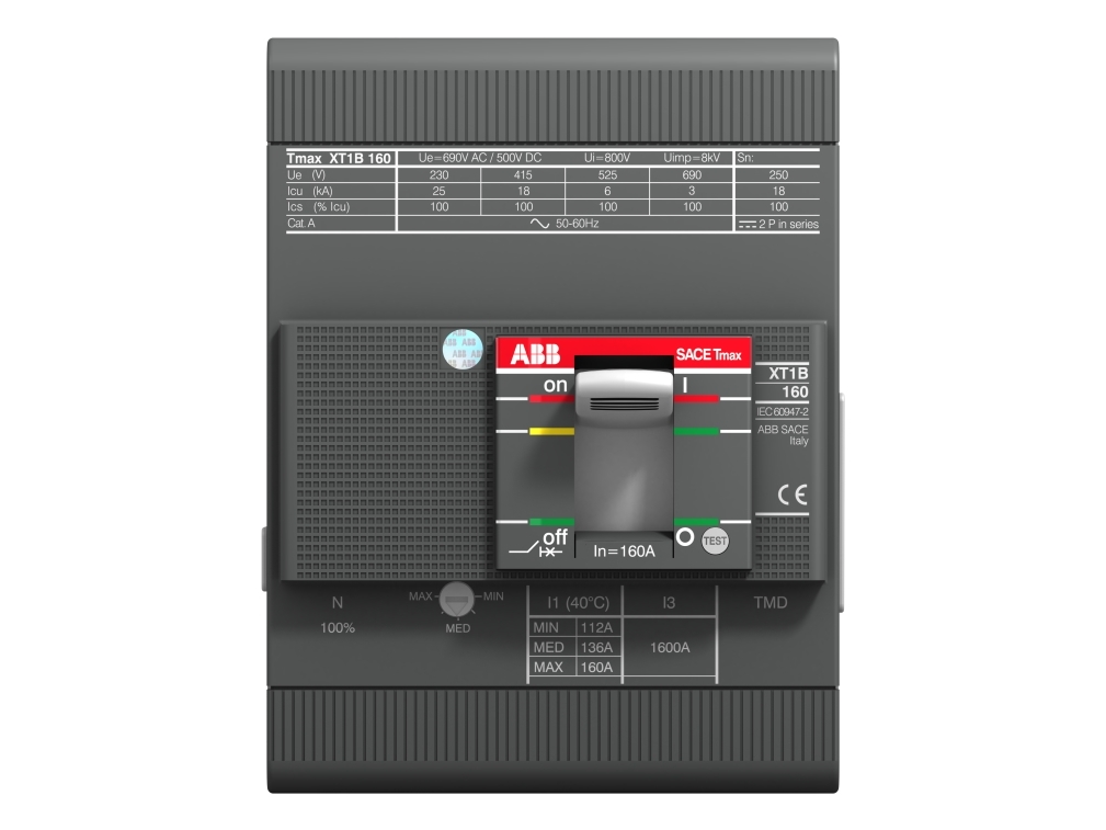 ABB SACE XT1C 160 TMD, Koteloitu katkaisija, Tyyppi F