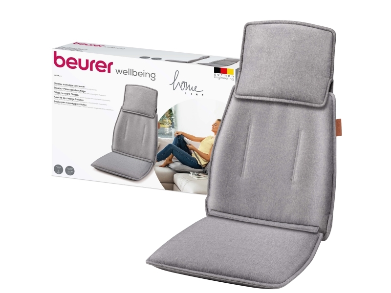 Shiatsu massagesæde med 4D-hoveder og timer