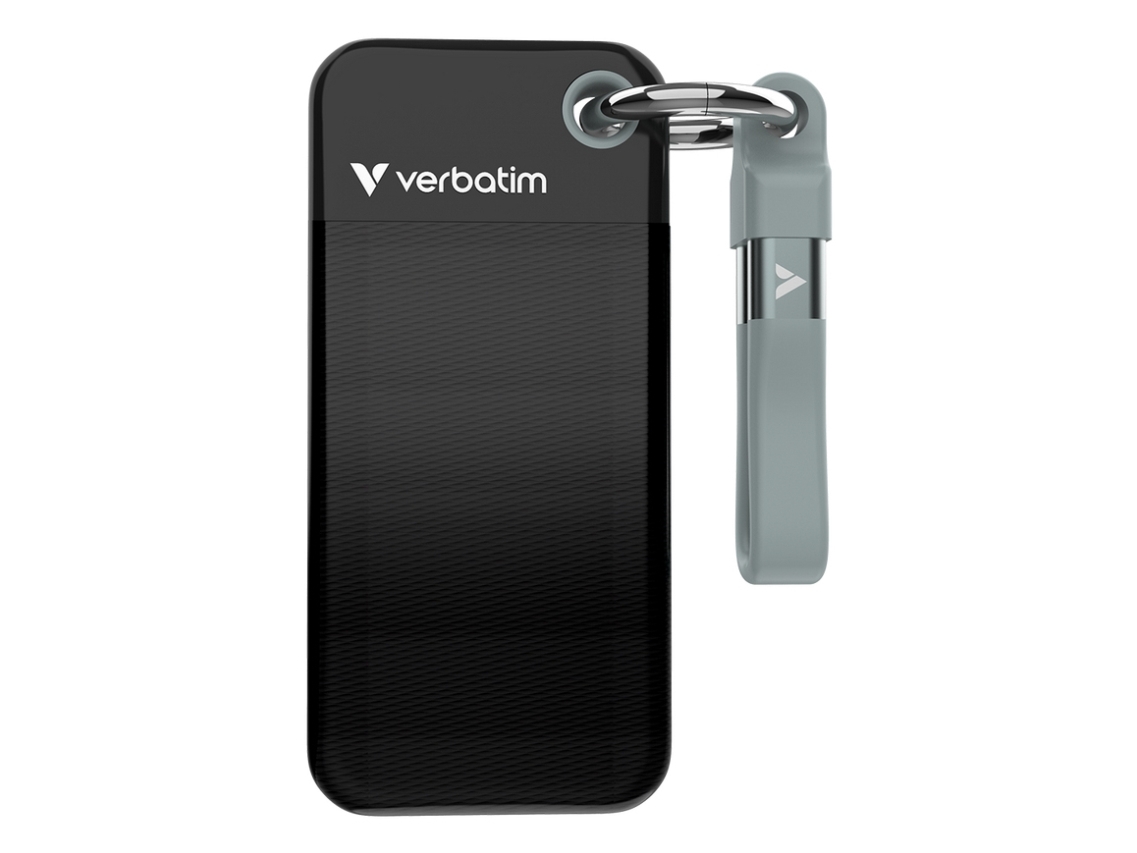 Verbatim Pocket Ssd, 256 Gb, Usb Type-C, 3.2 Gen 2 (3.1 Gen 2), 1000 Mb/S, 10 Gbit/Sek., Sort, Grå