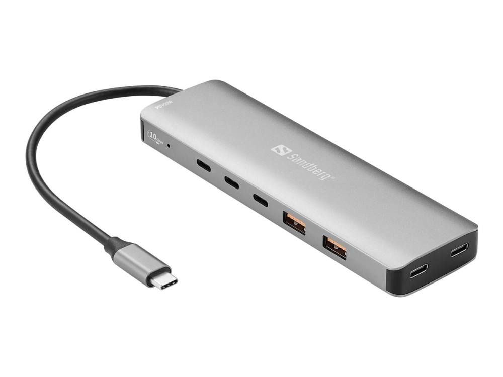 Sandberg - Hub - Usb-C, 100W - 5 X Usb-C 3.2 Gen 2 + 2 X Usb 3.2 Gen 2 - Desktop