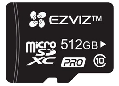 Ezviz Cs-Cmt-Cardt512g, 512 Gb, Microsdxc, Klasse 10, Nand, 90 Mb/S, 50 Mb/S