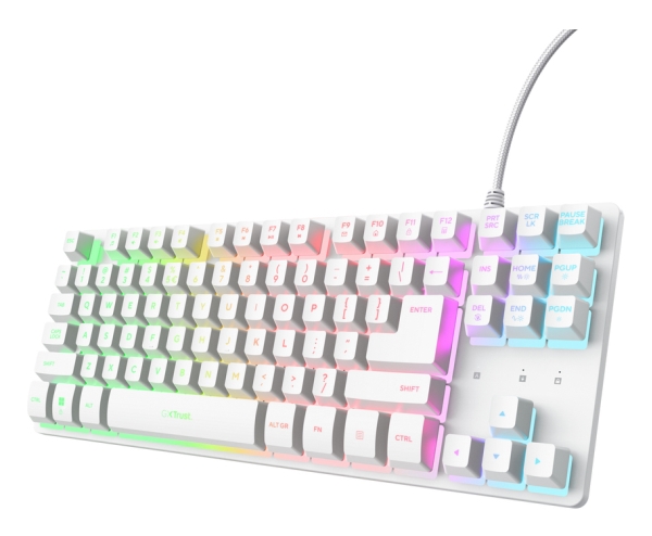 Trust Keyboard Usb Gxt 833W Thado Tkl Eng Weiss 25894