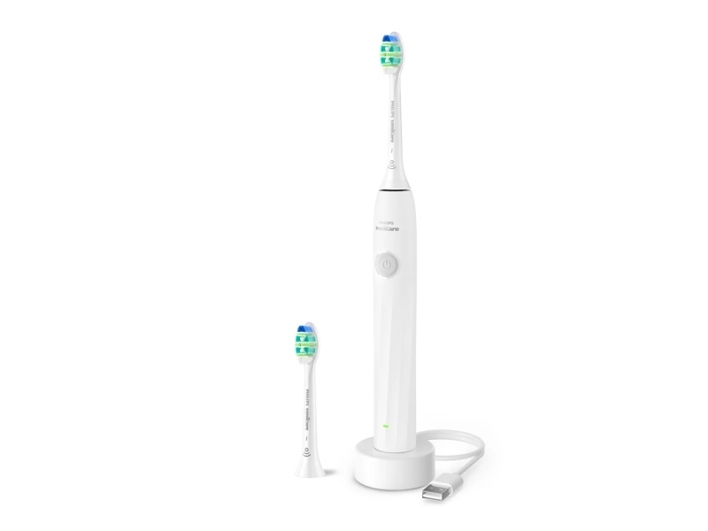Philips Sonicare 2100 Series 2100 Hx4022/01 Genopladelig Tandbørste, Voksen, Sonisk Tandbørste, Daglig Pleje, 31000 Omdrejninger Pr. Minut, Hvid, 2 M