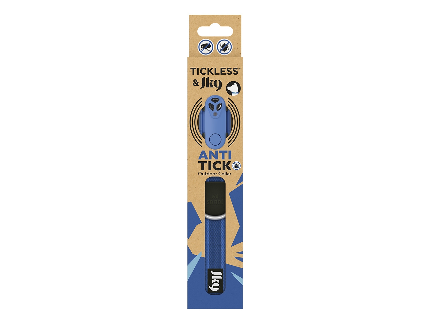 Tickless Pro-K9grb, Hund, Loppe & Tæge Halsbånd, Blå, Monokromatisk, 20 Mm