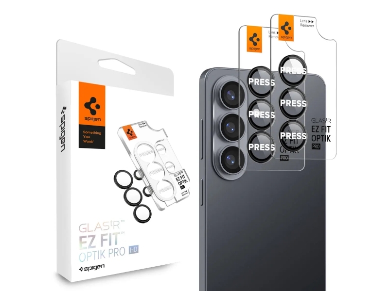 Spigen Glas.Tr Ez Fit Optik Pro Hd, Samsung, Galaxy S26+, Schwarz, 2 Stück(E)