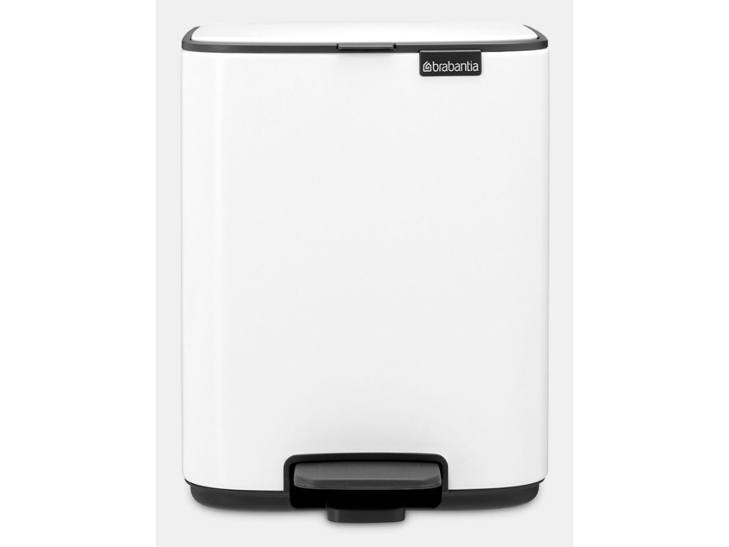 Brabantia Bo, 7 l, Rektangulär, Stål, Vit, Plast, Pedal | Köksutrustning - Hushålls tillbehör - Sopsortering | GameStuff