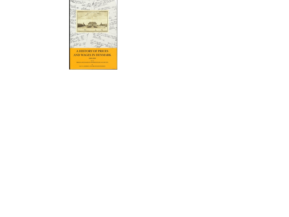 A History Of Prices And Wages In Denmark 1660-1800 | Dan H. Andersen, Erik Helmer Pedersen