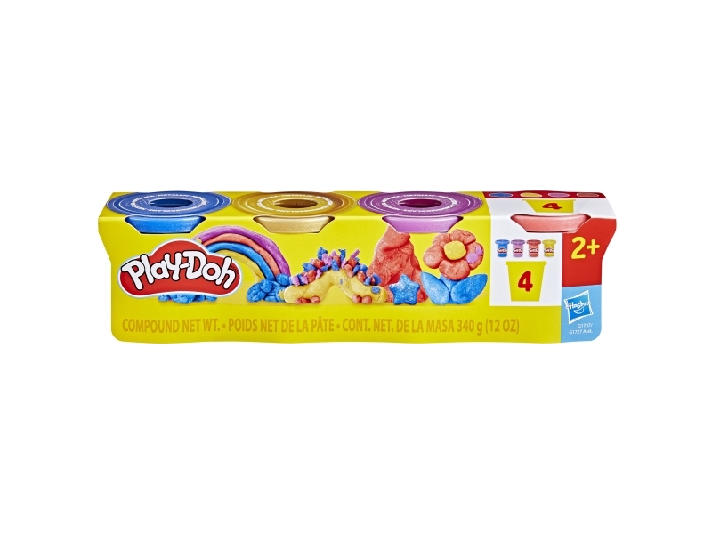 Play-doh - Metallic Shine Modellervoks 4-pak - Hasbro G1737