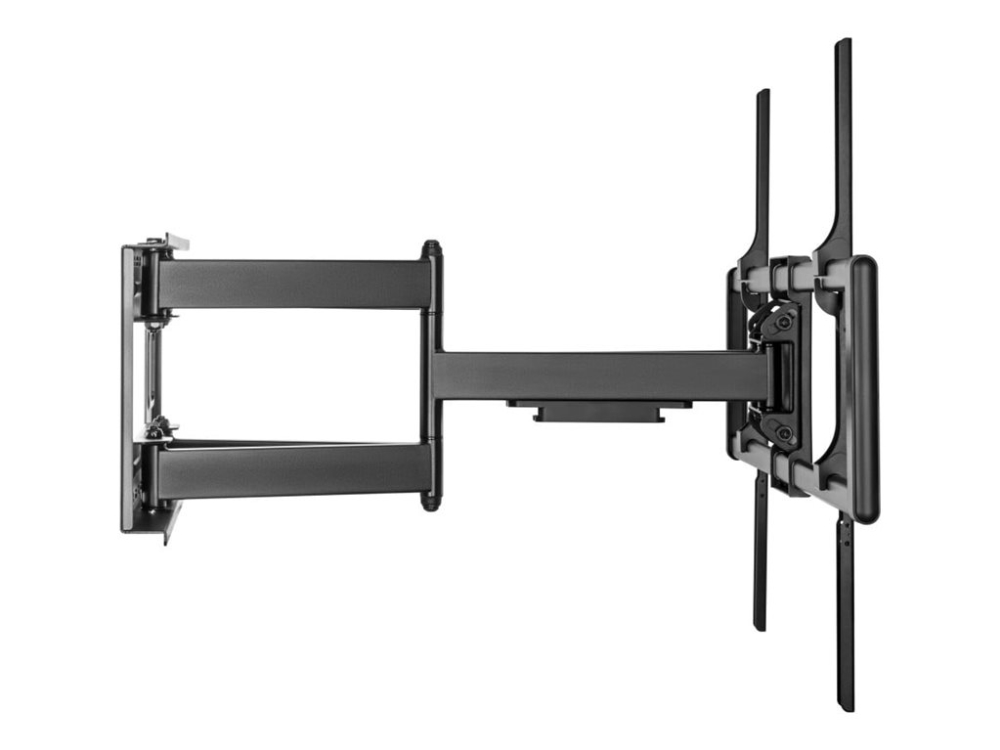 Techly - Monteringssæt (Vægbeslag) - For Kurvet/Fladt Panel - Slank - Stål - Sort - Skærmstørrelse: 60"-120"