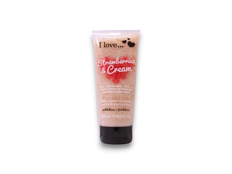 I Love, Strawberries & Cream exfolierende shower gel 200 ml