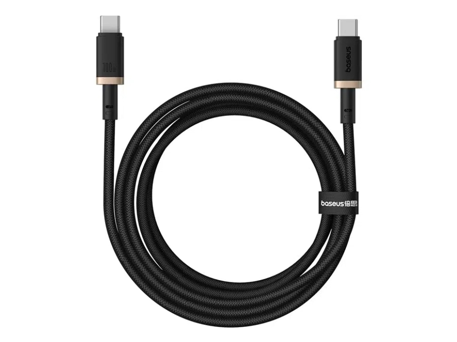 Baseus P10377803u01-02, 2 M, Usb C, Usb C, Usb 2.0, 0,48 Gbit/Sek., Sort, Guld