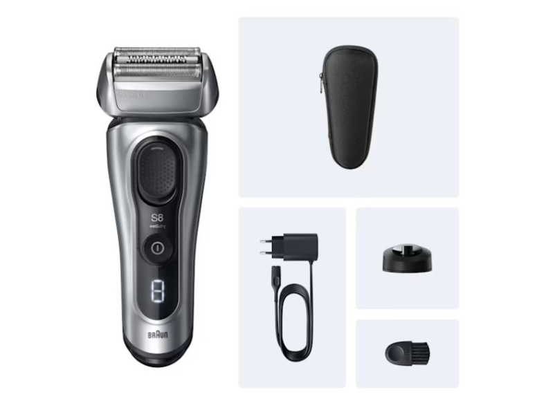 Braun - Series 8 Elektrisk Barbermaskine - Sensoadapt, Opladningsholder, 8617s - Sølv