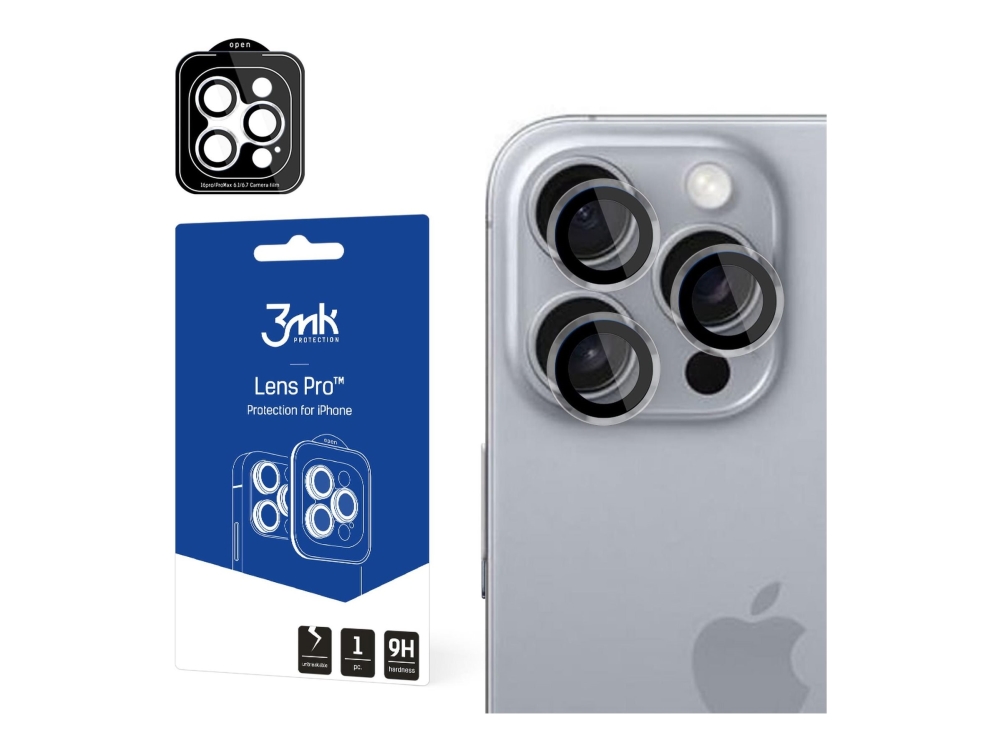 3Mk Iphone 16 Pro/16 Pro Max Objektiv Pro, Klares Kameraschutzglas