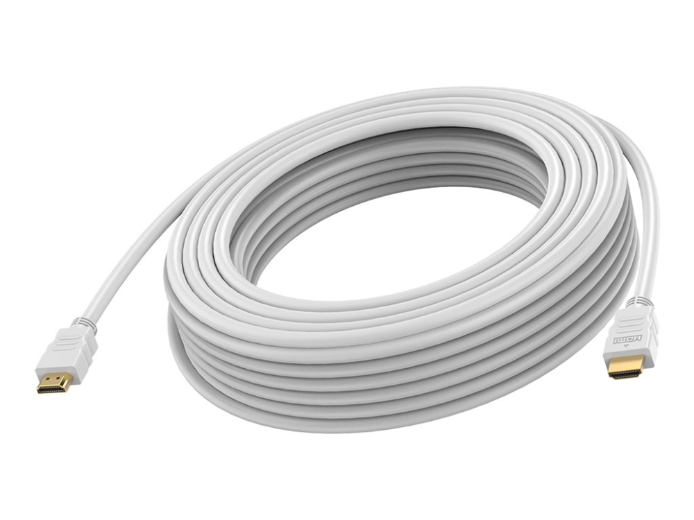 Vision - High Speed - Hdmi-Kabel - Hdmi Han Til Hdmi Han - 15 M - Dobbelt Afskærmet - Hvid - 8K60 Hz Support, Båndbredde På 48 Gbps