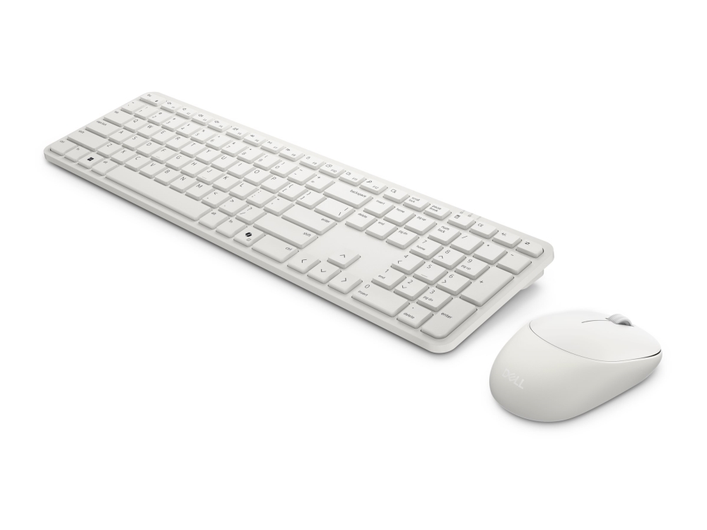 Dell Pro 5 Km526, Kabellos, Rf Wireless, Plunger Key Switch, Qwerty, Weiß, Maus Enthalten