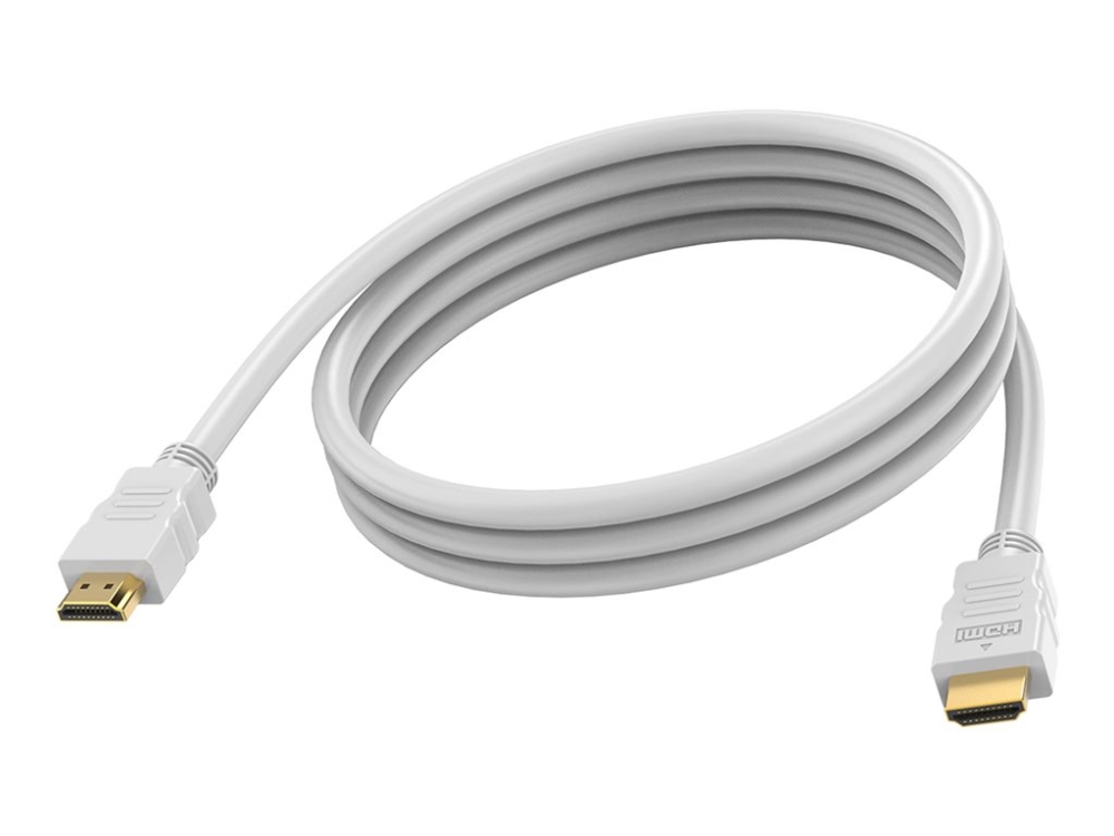 Vision Techconnect - Ultra High Speed - Hdmi-Kabel Med Ethernet - Hdmi Han Til Hdmi Han - 2 M - Dobbelt Afskærmet - Hvid - 8K30 Hz Support
