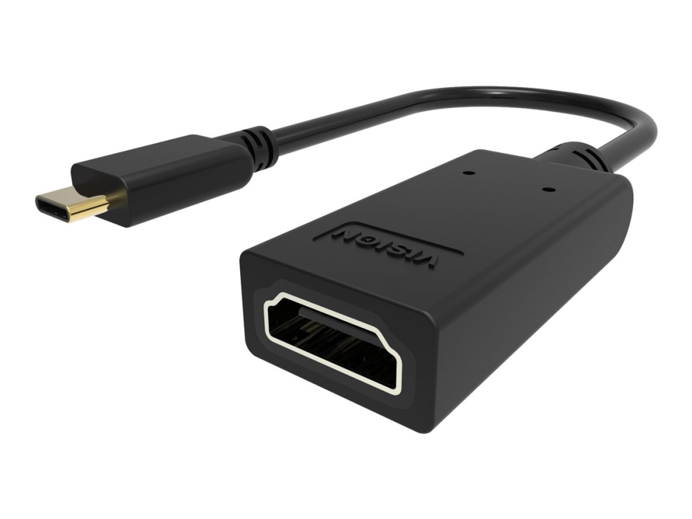 Vision - Videoadapter - Usb-C Han Til Hdmi Hun - Sort - 4K Support