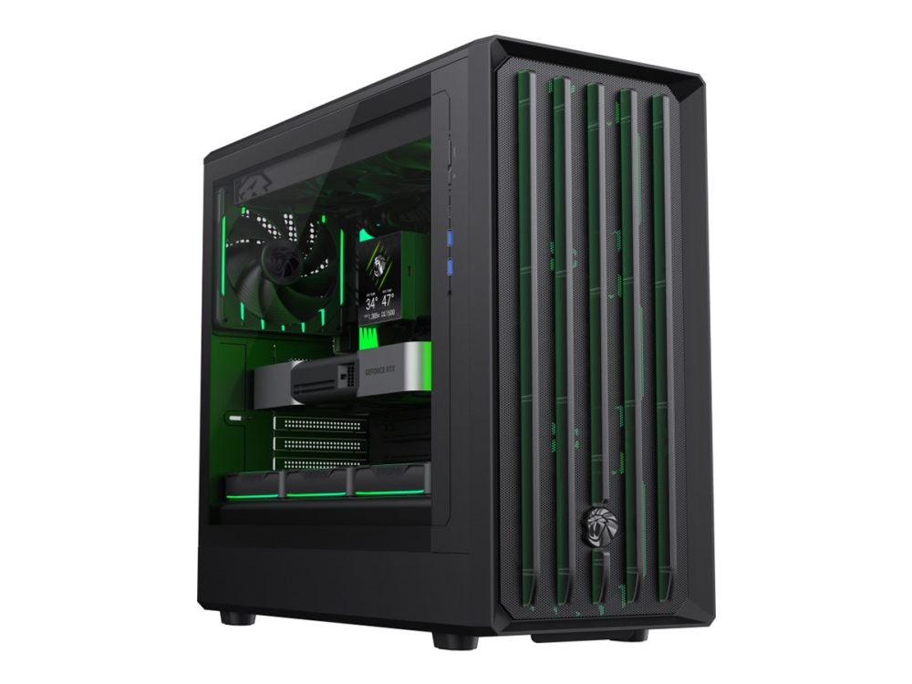 Gamemax Legend Claw 460 Bk - Mid Tower - Atx - Sidepanel Med Vindue (Hærdet Glas) - Ingen Strømforsyning (Atx) - Sort - Usb/Audio/Mic