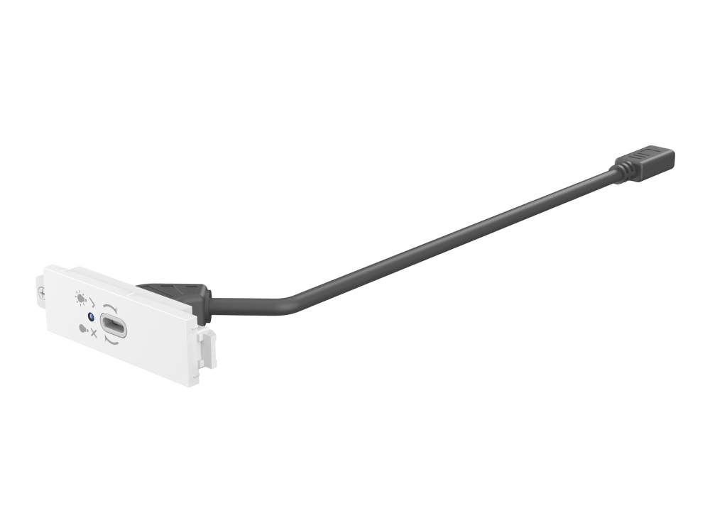 Vision Techconnect 3 - Modulær Facilitet Plade Snape-In - Usb Type C - Hvid