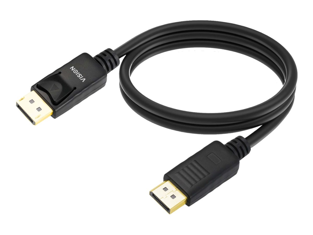 Vision - Displayport Kabel - Displayport (Han) Til Displayport (Han) - Displayport 1.4 - 2 M - 8K60 Hz Support - Sort