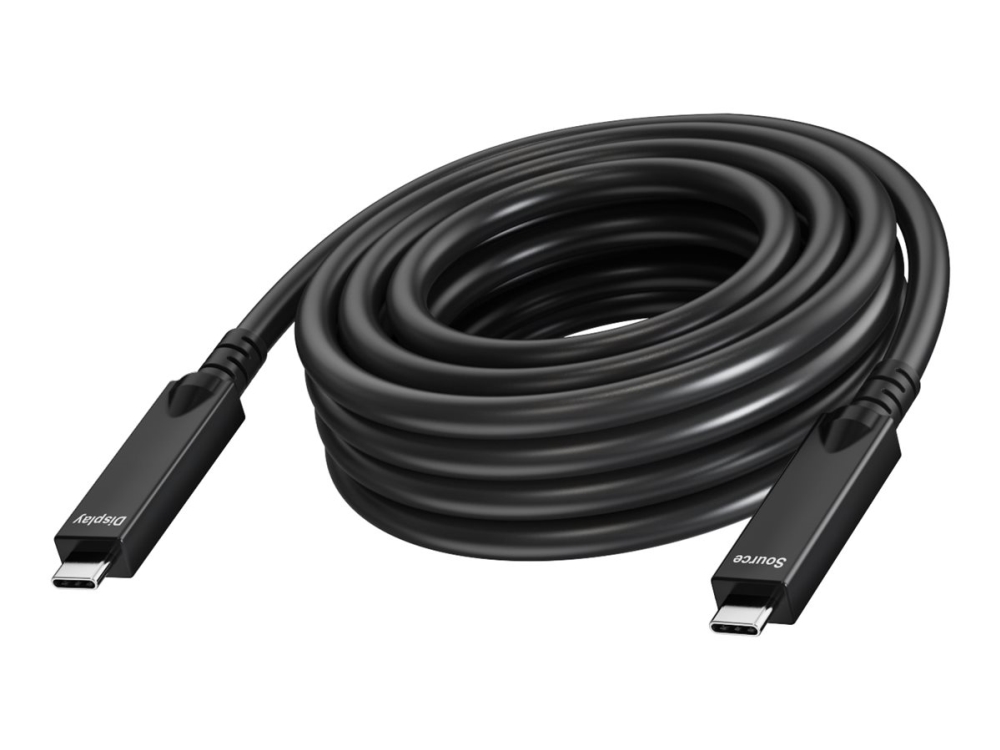 Vision - Usb-Kabel - Usb-C (Han) Til Usb-C (Han) - Usb 3.2 Gen 1 / Displayport 2.1 - 3 A - 10 M - Active Optical Cable (Aoc), Usb Power Delivery (60W