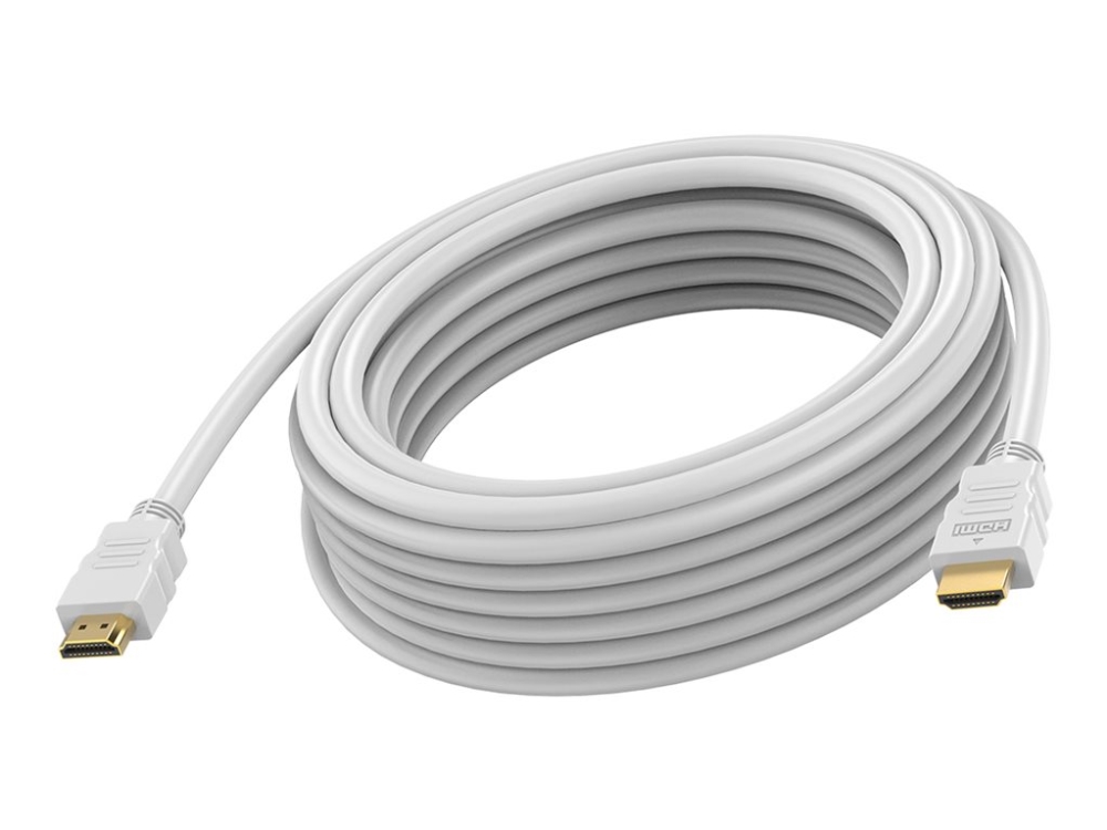 Vision Techconnect - Ultra High Speed - Hdmi-Kabel Med Ethernet - Hdmi Han Til Hdmi Han - 3 M - Dobbelt Afskærmet - Hvid - 8K30 Hz Support