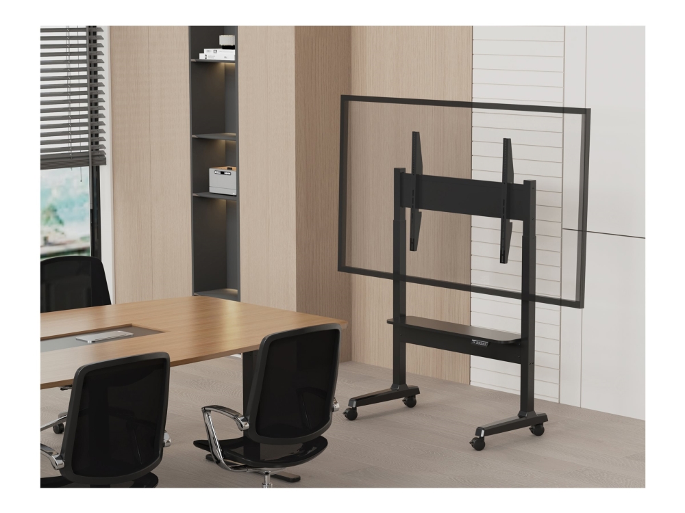 Vision X-Series Vfm-F15m - Vogn Med Hjul - Motoriseret - For Fladt Panel - 60 Kg - Stål, Plastik, Spånplade - Sandblæst Sort - Skærmstørrelse: 40"-86
